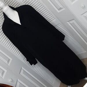 American Bazaar Vintage Lined Black Trench Coat